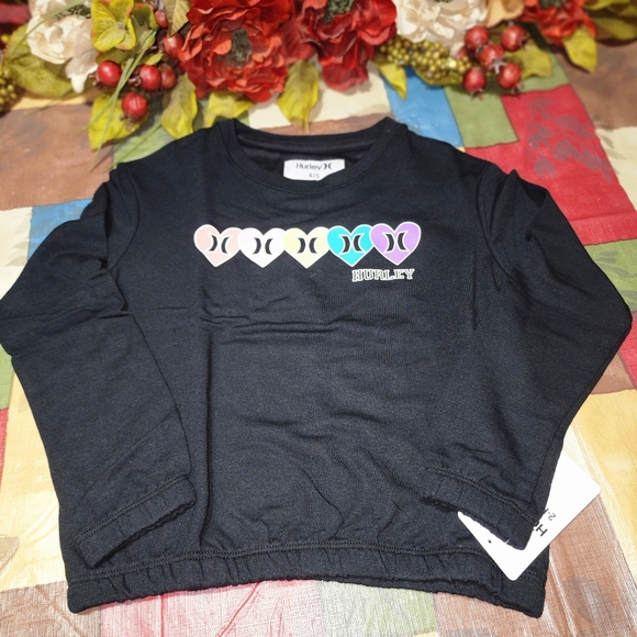 Hurley Girls' Fleece Crew and Jogger Set - Picture 9 of 13